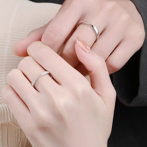 Couples Sun Moon Rings for Him and Her Set Silver Ring Set Matching Promise  Rings for