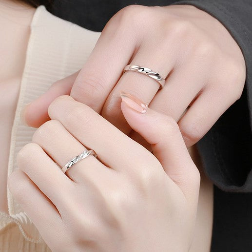Waroomhouse I LOVE YOU Letter Simple Heart Shape Engagement Ring Couple  Ring Jewelry Accessory - Walmart.com