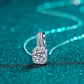 Square Halo 0.5/1/2ct Platinum Plated S925 Moissanite Diamond Pendant Necklace with Pave Bail, Gift for Her, Gift for Girlfriend, girl, Gift for Women, Gift for Mother, Mom, Mum, gift for wife, for lover, Birthday, Valentine’s Day, Mother’s Day, Graduation Day, Wedding, Bridal Necklace, Wedding Necklace, Wedding jewelry, Anniversary, Christmas Present, Gift, GRA Certificate, free gift box 