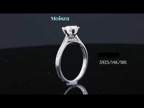 Engagement Ring, pave solitaire, accent stones ring, promise ring, wedding, gift for her, girl, girlfriend, for women, mother, mom, mum, for wife, for lover, heart-shaped prongs 1ct S925 Moissanite Diamond ring, Valentine’s Day, Mother’s Day, Birthday, anniversary, gradation day