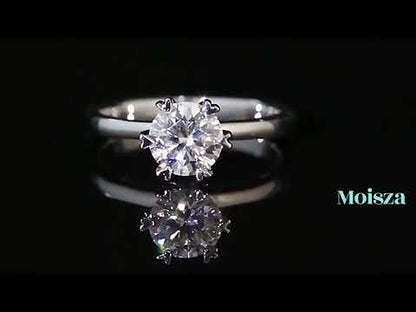 Engagement Ring, Wedding Ring, Promise Ring, Gift for Her, Gift for Girlfriend, girl, Gift for Women, for lover, Gift for Mother, Mom, Mum, Graduation Day, Valentine’s Day, Mother’s Day, Birthday, Anniversary, heart-shape prongs 0.5 / 1ct Moissanite Diamond Ring S925 Sterling Silver, GRA Certificate, gift box